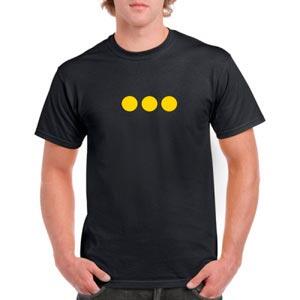 Christiania Sort T-shirt med Tre Prikker