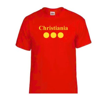 Christiania T-shirt- det ikoniske symbol fra københavns fristad.