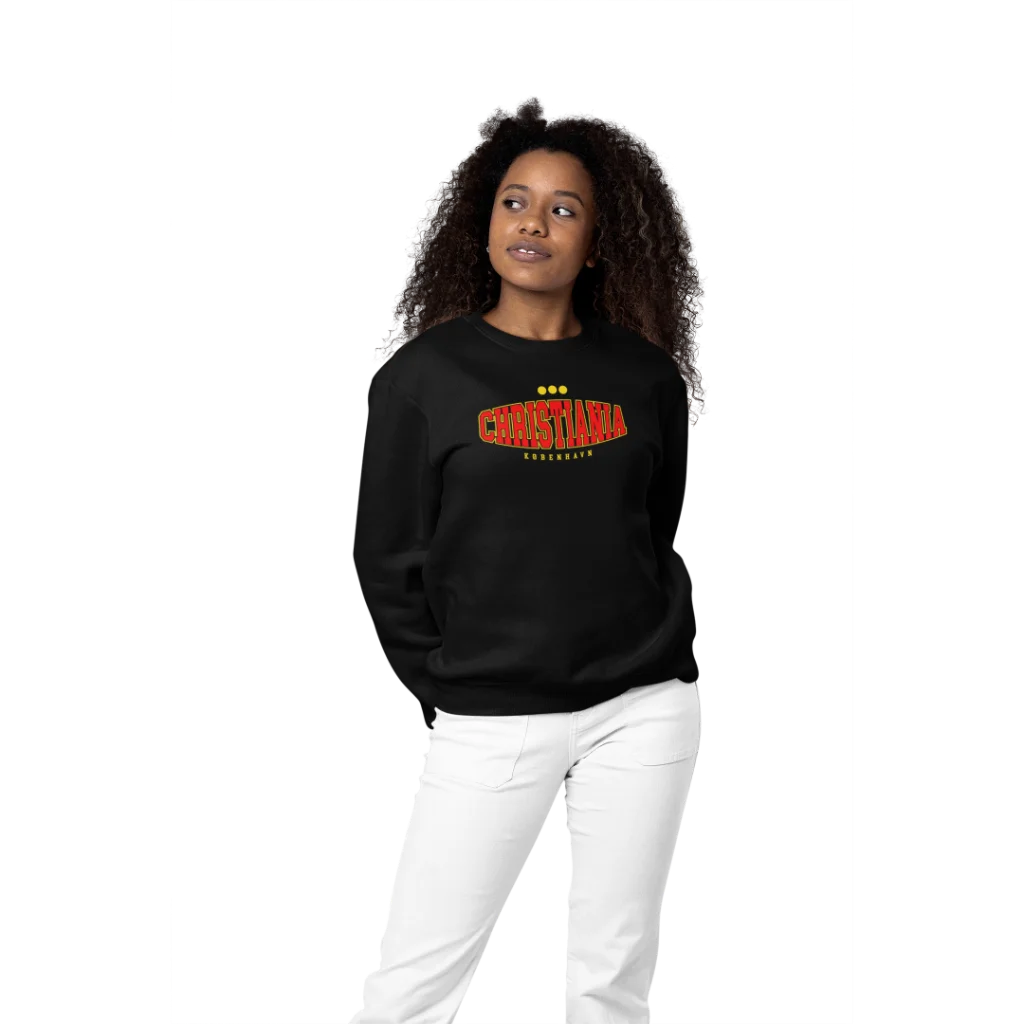 Christiania Urban Crewneck Black Sweatshirt Unisex