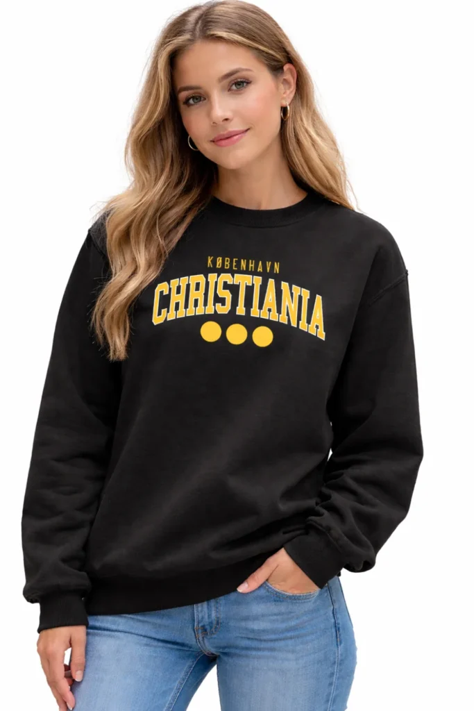 Christiania-College-Crewneck-Black-Sweatshirt-