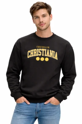 Christiania-College-Crewneck-Black-Sweatshirt-