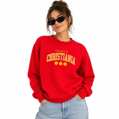 Christiania-College-Crewneck-Red-Sweatshirt-