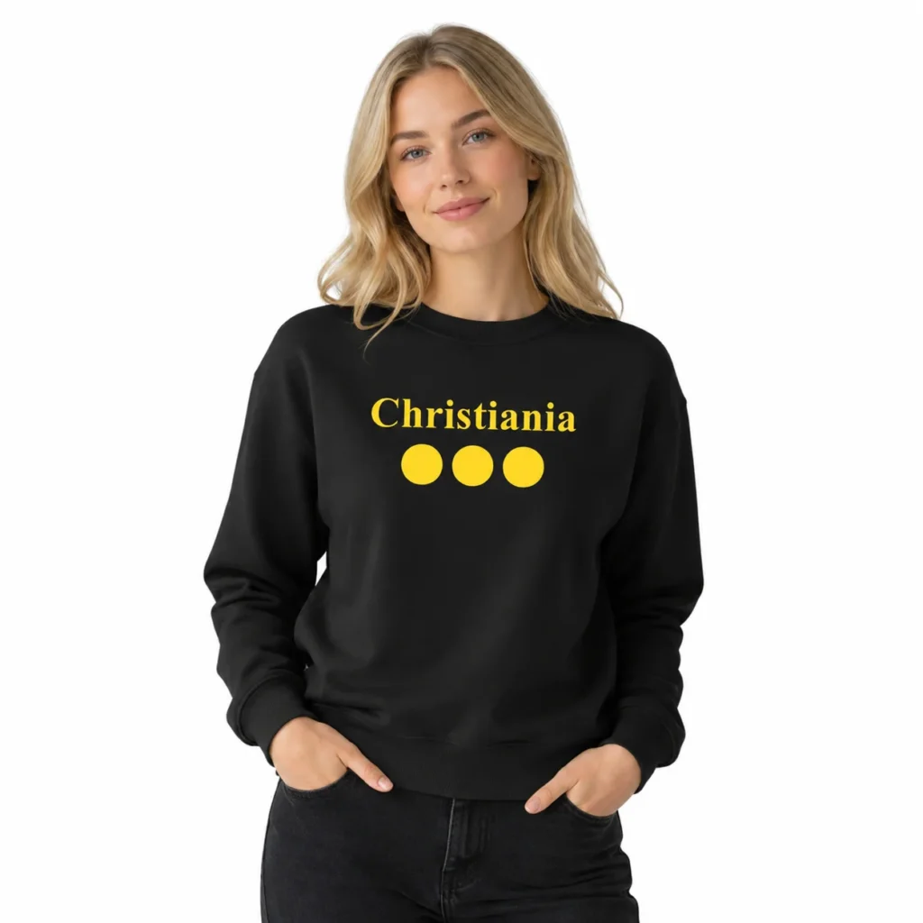 Christiania-Logo-Spell-out-Crewneck-Black-Unisex-Sweatshirt